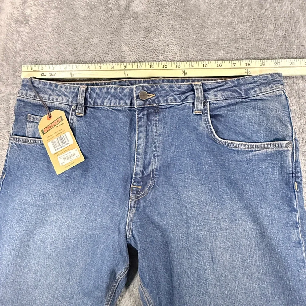$95 Tecovas Ranch Wear Mens Straight Western‎ Jeans Medium Wash Blue 40x30 NWT